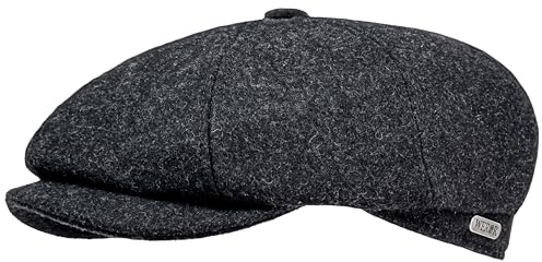 WEROR Schiebermütze Herren – Flatcap Schirmmütze Mütze mit Schirm - Wintermütze mit Steppfutter - Herbst/Winter – WEROR-439.1 (60, Anthrazit)