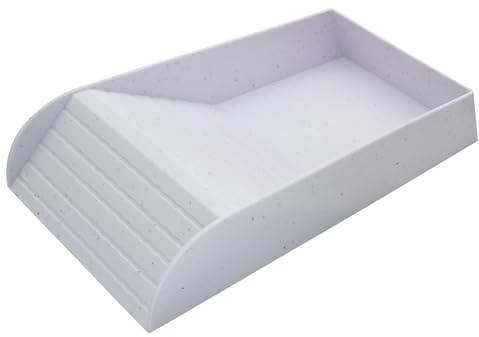 Estanque Tortugas Exterior, Tortuguera Amplia BañEra Para Tortugas, Terrario Tortugas Duradera, Accesorio De Mesa Para Tortugas, Bol De Agua Antideslizante Para Tortugas, 35.5 x 20 x 6 cm (Mármol)