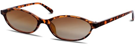 CHAOSELF Retro Ovale Sonnenbrille für Damen Trendige Leichte Schmale Schicke Cat-Eye