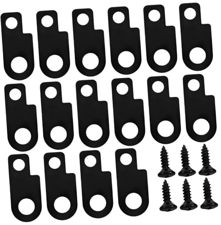 Metall Pedal Montagesatz für E Gitarren Effekte 16 Satz Schwarz | Stabile Mechanik, Schnelle Montage, Universelle Passform, Kompakte Bauweise, für Auftritte und Übung