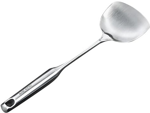 Eujgoov Espátula de Largo Engrosado de Acero Inoxidable para Equipo de Cocción, Espátula de Cocina a Prueba de Principiantes y Chefs