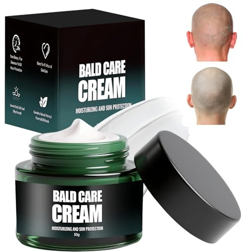 Crema Post Depilacion, Protector Cuero Cabelludo, Crema para el Cuidado de la Calvicie Calma y Alivia la Piel Dañada, Hidratante y Nutritiva Adecuado para Cabeza Calva, Después del Afeitado