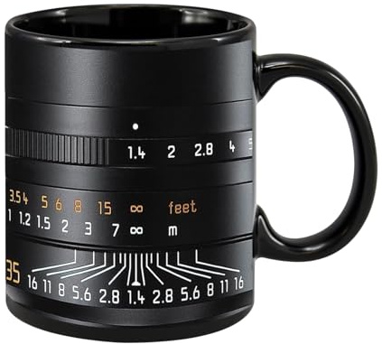 Camera Mug, Coffee Cup, Water Tumbler, Souvenir Item, Lens Replicas, 350ml Capacity, Body, Rubber Base, Dishwasher Safe, Silicone Lid, Present Box for Photographers