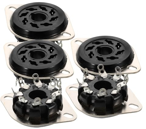 TOGEVAL 5 pezzi Zoccolo Valvola Pin in Materiale Fenolico con Rivestimento Fosforo-stagno Base Resistente al Calore per Amplificatori Tubo Sn Connessioni Elettriche Affidabili e Alta