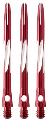 GANAZONO Lot de 6 Tiges de Fléchettes en Alliage d'Aluminium Sculptées Longueur Moyenne 48 MM Filetage Compatible Couleurs Variées Accessoires Professionnels pour Jeu de