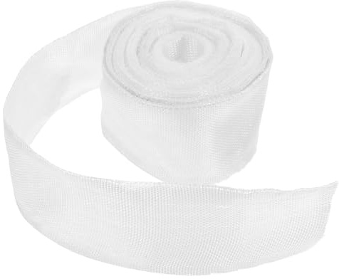 Luxshiny High-Density Alkali-Free Fiberglass Mesh Tape 50mm X 30m Non-Adhesive Flame Retardant Insulation Wrap for Pipe Corrosion Protection and Heat Resistance