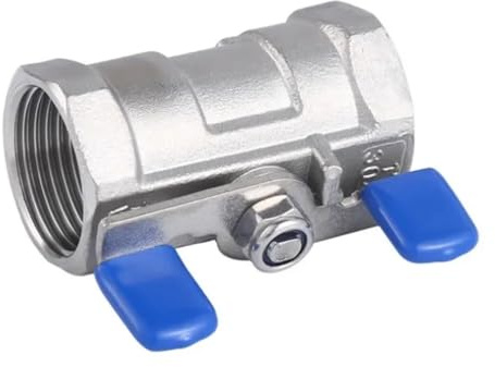 Kugelhahn mit Schmetterlingsgriff aus Edelstahl 316 – einteiliges Ventil mit 1/4'' bis 1'' Innengewinde – 1 Stück(3/4Inch)