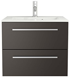 Sieper Waschtischunterschrank inkl. Waschtisch, Libato Badezimmerunterschrank anthrazit, 60x50cm
