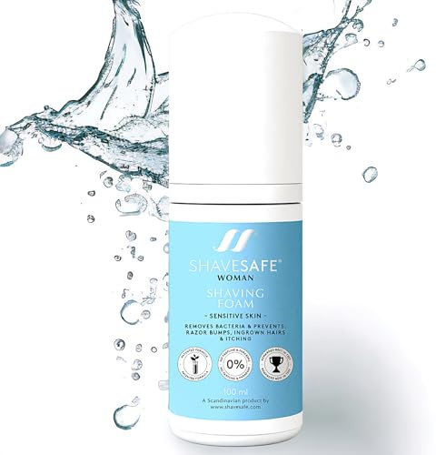 ShaveSafe Sensitive Women's Shaving Foam - Shaving For Intimate Areas And Sensitive Skin - Antiallergic Ingredients - No Fragrance -100ml