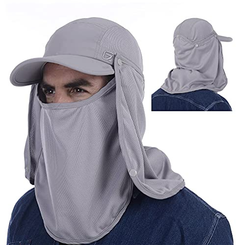 GADIEMKENSD Fiskekeps med nackflik UPF 50+ solskydd vindtät avtagbar design
