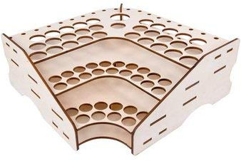 MASUNN Wooden Pigment Bottle Storage Organizer 74/81 Bottles Color Paint Ink Brush Stand Rack Modular Holde - #2