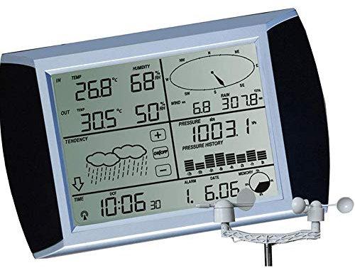WAN InaláMbrica Profesional EstacióN 4 En 1MeteorolóGica, Wi-Fi Y con Sensor Exterior con Pantalla TáCtil, Pronosticador MeteorolóGico