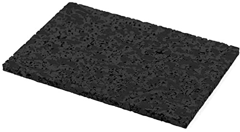 Terrassenpads 90 x 60 x 3mm (100 Stk.) - Terrassen Pads aus Gummi - Unterlegpads aus Gummigranulat für Pool und Balkon - Gummipads für WPC Terrassendielen und Terrassenplatten - Schwarz