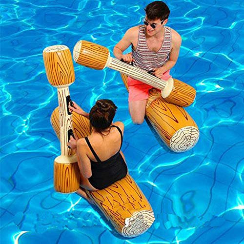 Hilif 2 PC stellten aufblasbare Sich hin- und herbewegende Reihen-Spielwaren, Erwachsene Pool-Partei-Wassersport-Spiel-Klotz-Flöße EIN, um Spielwaren zu Schwimmen