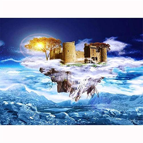Yingxin34 Puzzles 2000 Teile, Ballon Landschaft Rahmenpuzzle, Puzzle Spiel Geschenk, DIY Puzzle Würfel Schloss auf den Wolken Impossible Puzzle, Geschenk Geschicklichkeitsspiel für die Ganze Familie