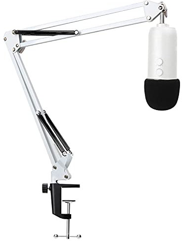 Blue Yeti Arm - Mikrofonständer mit Windschutz Kompatibel mit Blue Yeti Yeti Pro Mikrofon von YOUSHARES(Weiß)