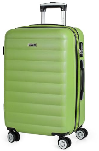 ITACA - Set valigie - Set Valigie Rigide Offerte. Valigia Grande Rigida, Valigia Media Rigida e Bagaglio a Mano. Set di Valigie con Lucchetto Combinazione TSA, Pistacchio
