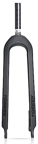 splumzer 1-1/8 26/27.5/29 3K T800 MTB Horquilla con Freno de Disco de Carbono Completo Fijo 28,6 mm Tubo Recto sin Rosca Horquilla Delantera de Bicicleta de montaña súper Ligera (26 Pulgadas)