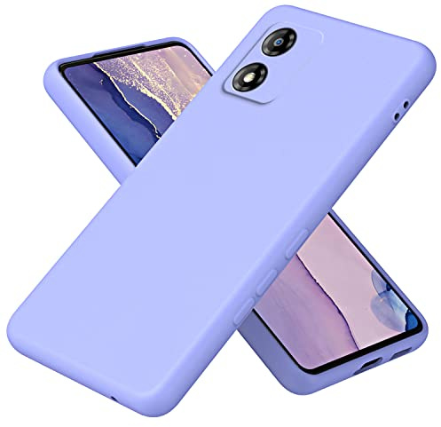XINYEXIN Funda Silicone Case para Motorola Moto E13, Protección de Cuerpo Completo, Carcasa de Silicona Líquida Suave Antichoque Case Cover - Violeta