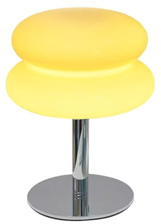 GUANSHAN Vintage Glas Tischlampe Elegantes Nachtlicht Retro Macaron Farbe Nachttischbeleuchtung Dekorative Tischleuchte für Wohnzimmer, Schlafzimmer