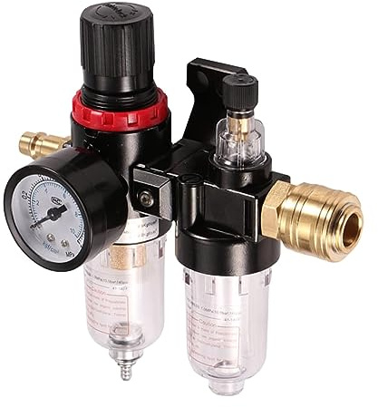 PT1/4 Filter Wasserabscheider Ölabscheider Druckminderer Luftkompressor Druckluftregler Wasser-Ölabscheider Wasserabscheider für Luftkompressor
