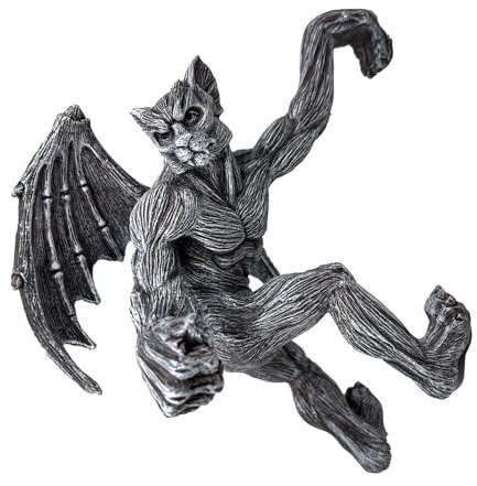 BELLA HAUS DESIGN Gargoyle - Decorazione da parete per esterni, statua da giardino da appendere, 25,4 cm, gotica per patio, portico, recinzione