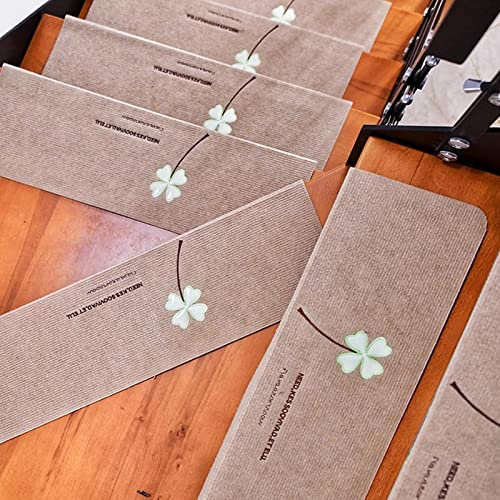 15 Piezas Alfombras De Escalera 22 * 55cm, Escalera Alfombra Luminosa Antideslizantes para escalones de Madera Alfombra Interior alfombras de Escalera Alfombrillas con Respaldo de Goma