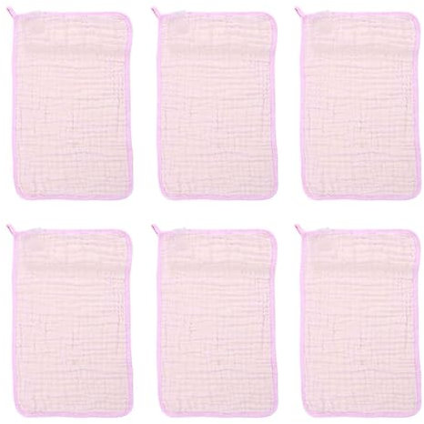 6er-Pack Musselin-Spucktücher, Baby-Spuckkleidung, Spucklappen für und Mädchen, Musselin-Lätzchen, 6 große 20''x10'' Handwaschlappen aus Baumwolle, weich, saugfähig Handtücher Set (Pink, One Size)