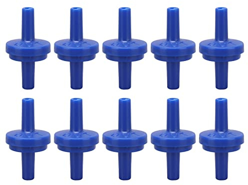 10 Stück 10 Stück 4 mm Rückschlagventil aus PP-Kunststoff, Einweg-Rückschlagventil, Anti-Rückfluss-Schlauchverbinder, Rücklaufleitung für Wasser, Kraftstoff, Gas, Flüssigkeit(4mm blue)