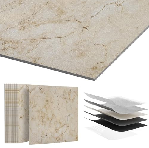 LARS360 Pavimento Autoadesivo in PVC, 27 Piastrelle 30x30 cm, Pavimento in Vinile con Finitura a Piastrella, Spessore 1,5 mm, Resistente all'Acqua, per Cucina, Bagno e Soggiorno (Modello 5)
