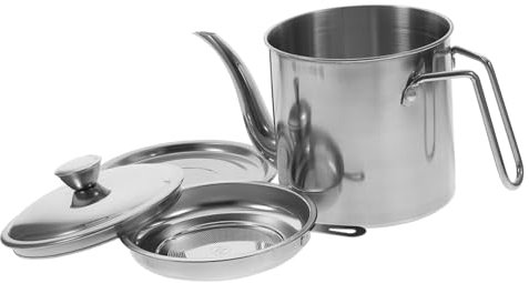OFFSCH Recipiente Para Grasa Con Colador Recipiente De Almacenamiento De Aceite Inoxidable Con Mango Fácil Agarre Para Aceite