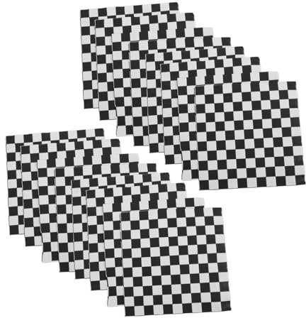 Healeved 100stücke Klassische Schwarze Und Weiße Karierte Papierservietten Elegante Einweg-servietten Für Hochzeiten Geburtstagsfeiern Und Besondere Anlässe Hohe Saugfähigkeit Für