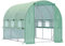 Outsunny Serre de Jardin Tunnel, Serre Tunnel 6 m² avec 6 fenêtres et 1 Porte Enroulable, Toile PE Structure en Acier galvanisé, Vert