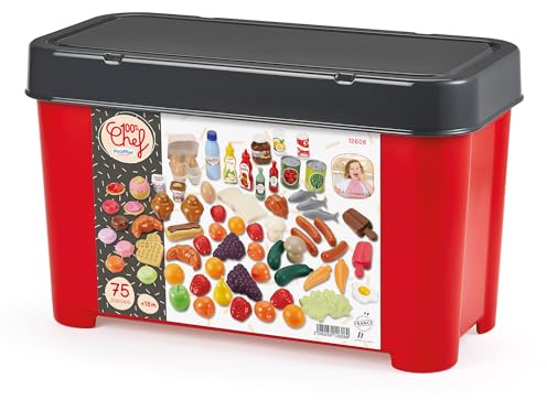 Ecoiffier – Coffret Alimentation – Jeu d’Imitation avec Fruits, légumes, Aliments variés - Accessoires de Cuisine pour Enfant - A partir de 18 Mois - 12608
