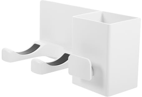 Garneck Hair Dryer Holder Wall Mounted Adhesive Storage Organizer for Bathroom Easy to Install Space-saving Design for Hair Tools and Accessories
