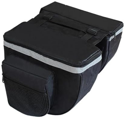 Motorrad-Seitentaschen Wasserdicht Motorrad-Satteltaschen, doppelseitig, für Fahrräder, Sättel, Tasche für Fahrräder, Gepäckträger, wasserdicht, Gepäckträger, Fahrradträger, Hecktasche(Black)