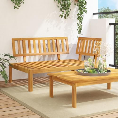 XINCXIN Garten-Ecksofa aus Paletten Massivholz Akazie, Garden Sofas Furniture Outdoor Sofa gartensofa Patio Couch Geeignet für Balcony Garden Patio Porch