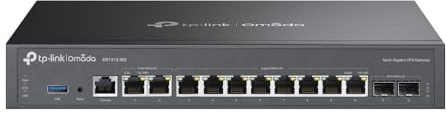 TP-Link ER7412-M2 Multi-Gigabit VPN Internet Router, Quad-core CPU, 10× Gigabit Ports, 1x USB 3.0 Port, Omada Wifi Booster, High-security, Centralized cloud management