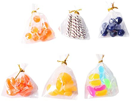 SUPVOX 6bags Miniature Bags of Dolly House Accessories Miniature Dessert Models for Playhouse Fruit Decor Mini Things for Toy Scenes