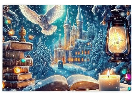 Magic Books und Eulen 1000 Teile Puzzles für Erwachsene Holzpuzzles für Erwachsene Geschenke Heimdekoration