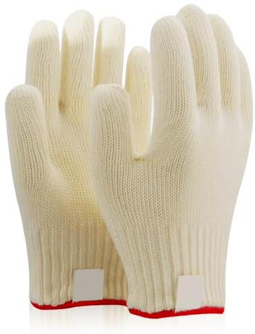 Fsahiuf Schnittschutzhandschuhe Küche,Hitzebeständige Baumwoll-Schutzhandschuhe, 200 Grad, Strickdesign mit schneller Wärmeableitung,Küchenhandschuhe,zum Schneiden von Fleisch, Austernschütten