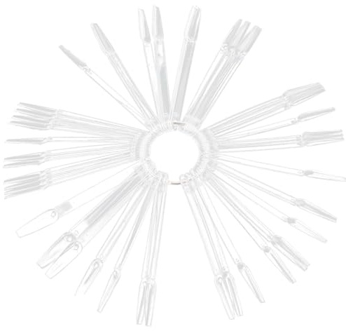 Homoyoyo Présentoir à Ongles Professionnel 100 Pièces Taille Moyenne Plastique Transparent pour Nail Art Manucure Salon Présentation Couleurs Vernis à Ongles