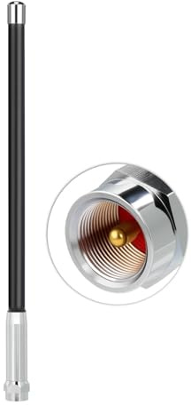 Bingfu Antenna VHF UHF Veicolare Fibra di Vetro Connettore PL259 50 W 35 cm | Bibanda 136-174/400-460 MHz, per Dispositivi di Comunicazione Bidirezionale, Radio Mobile, Camion Veicolare Camper