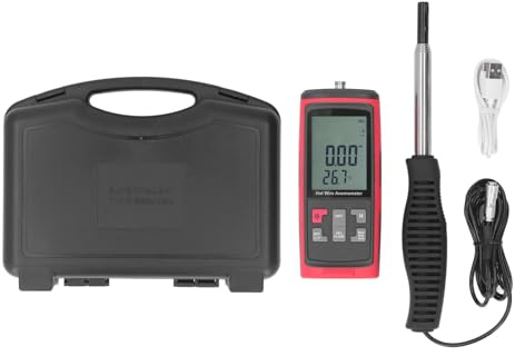 Digital Anemometer, Handheld Wind Speed Meter with Temp Humidity Display, Telescopic Sensor - High Accuracy, Multifunctional Air Volume Meter, Ideal for Sailing and Drone