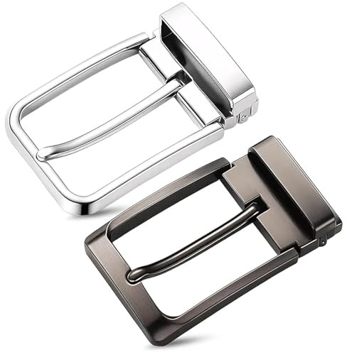 2 Stück Gürtelschnalle Herren Edelstahl Rechteckig, Gürtelschnallen Für Herren 40mm Universalgröße, Belt Buckle, Gürtelschnallen Zum Wechseln, Geeignet Für Gürteltausch, Nickelfrei Und Langlebig