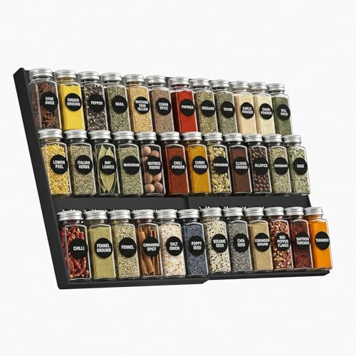 Vaeqozva Drawer Spice Organiser, Spice Drawer Organiser, Spice Rack, Spice Organiser, Spice Rack for Drawer, Spice Rack Organiser, Spice Drawer Insert