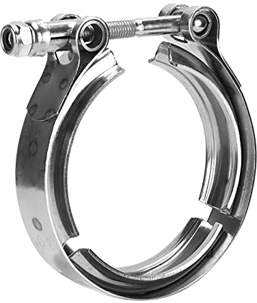 Abrazadera de banda en V para automóvil Abrazadera de banda en V de 3 pulgadas Turbocompresor Tubo de bajada de escape Acero inoxidable Accesorios universales para automóvil Abrazadera de banda en V A
