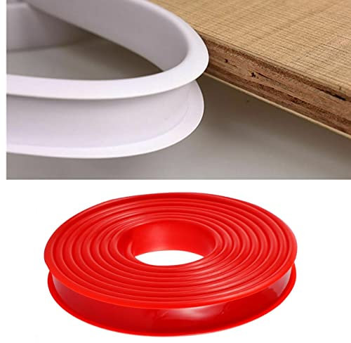 Couvre Chant, Couvre Chant en Plastique Flexible en Forme de U - Couvre Chant Plastique Souple - Couvre Chant Souple TPE à Décoller et à Coller - Pour la Armoire Table et Chaise Bord (5m×18mm,Rouge)