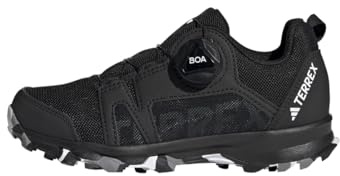adidas Terrex Agravic Boa Trail Running Shoes, Zapatillas de trail running Unisex niños, Core Black Cloud White Grey Three, 31 EU