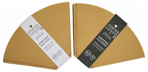 No.6 Coffee Filter Papers (Size 6) – 100 Unbleached Cone Filters for Pour Over & Drip Coffee Makers | Eco Friendly Natural Paper | COFFEE LUSSO